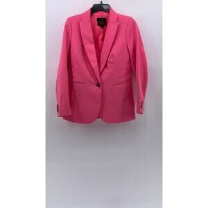 J.CREW Women’s Pink Solid One-Button Bi-Stretch Parke Long Sleeve Blazer SZ 0